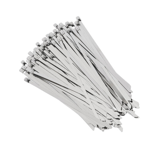 200 Self-Locking Steel Cable Ties 4.6mm 1