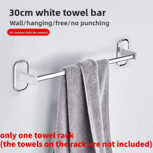 (White 30cm)Edelstahl Saug Handtuchhalter Badezimmer Wandhalterung für Organisation Zuhause