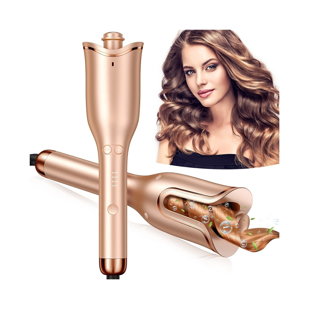 Stoyotu Automatic Curling Iron Professional Hair Curler Curling Wand Temperature Settings Timer Anti-Tangle Rotating Curling Iron Auto Shut-Off Hair Styling