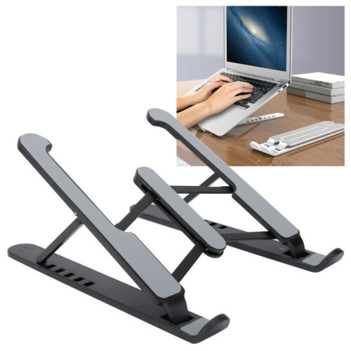 Foldable Adjustable Laptop Stand with Cooling Support for 11-17 Inch Laptops, Black 1