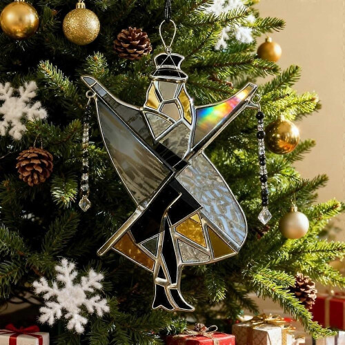 Handmade Stained Glass Spinner Colorful Dancing King Pattern Wind Driven Decor Acrylic DIY Memphis Melody Spinner 1