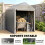 Outsunny Carpa para Herramienta Gris 120 x 179 x 165 cm 5