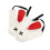 Large Capacity Anime Bags Gothic Punk Rabbit Ears-white red 1