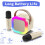 Mini karaokemachine met 2 draadloze microfoons, draagbare Bluetooth-luidspreker met stemvervormende effecten en ledverlichting. 2