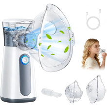 Portable Nebuliser Machine for Adults Kids Rechargeable Mesh Nebulizer with LED Display Quiet Steam Inhaler Inhalator for Breathing Home Travel Use