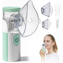 Nebuliser Machine for Adults & Kids, Handheld Nebulizer Charging Function, with Masks Mouthpiece Handheld Nebulizer Easy to Use Clean for Home Travel