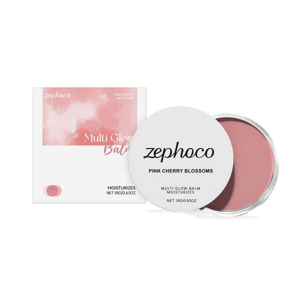 ZEPHOCO pink cherry blossom blush cream, daily portable makeup, clear, natural luster, delicate and easy to color