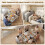 Homcom Mesa Plegable Gris 75 x 140 x 74 cm 4