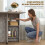 Homcom Mesa Plegable Gris 75 x 140 x 74 cm 5