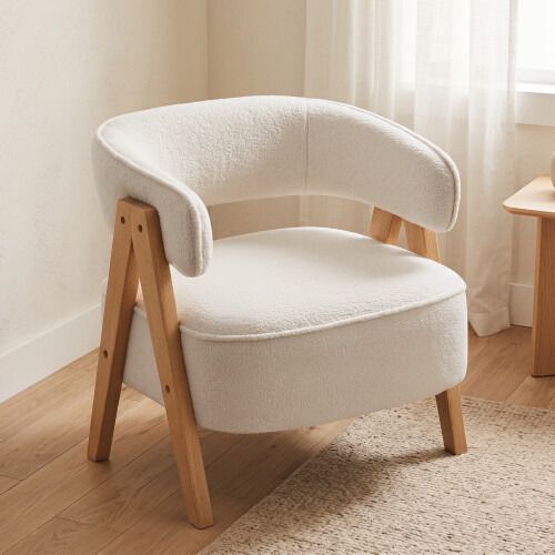 Homcom Butaca de Salón Blanco 70 x 64 x 71 cm 1