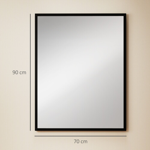 Homcom Espejo de Pared Negro 70 x 2 x 90 cm 2