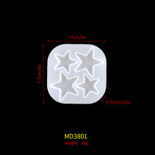 (C) DIY Mold Fashion Star Sun Moon Silicone Resin Molds Jewelry Ornaments DIY Handmade Mold Epoxy Resin Molds Silicone Mould