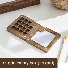 (Chocolate) Portable Wooden Handmade Watercolor Paint Box Empty Magnetic Suction Box Palette Artist Travel Sketch Painting Art Supplies