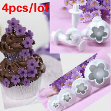 Plum Flower Plunger Fondant Mold Cutter Cake tools Decorating Christmas Cake Decorating Tools