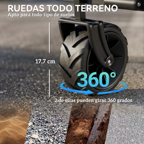 Outsunny Carro para Playa Azul 117 x 55 x 98 cm 1