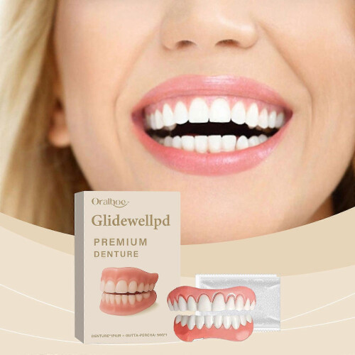 Oralhoe Silicone Denture Set: Beautiful Teeth, Enhanced Smile, Comfortable Material Denture Care Set 1