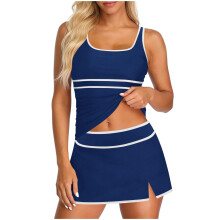Women's neck swimsuit, loose fit, color blocking, design,-9 XL