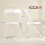 Homcom Sillas Plegable Blanco 48.5 x 47 x 75 cm 3