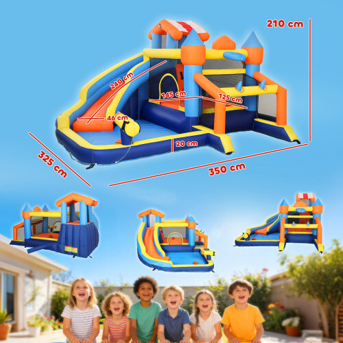 Castillo Hinchable Acuático Multicolor 350 x 325 x 210 cm 2