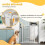 Barrière de sécurité pour chien avec double système de verrouillage, fixation par pression ou perçage 8