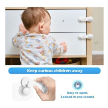 10-teiliges Set Kindersicherungen für Schränke und Schubladen zum Schutz von Möbeln, einfache Montage, langlebiges Design