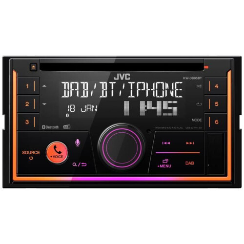 JVC Autoradio - JVC - 2 DIN KW-DB95BT - CD - USB - iPod - Bluetooth - DAB+ 2