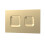 Balterley Square Dual Flush Push Button Brass 1