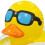(Yellow) Sequined Inflatable Duck Donut Swim Float for Beach Pool Party 6