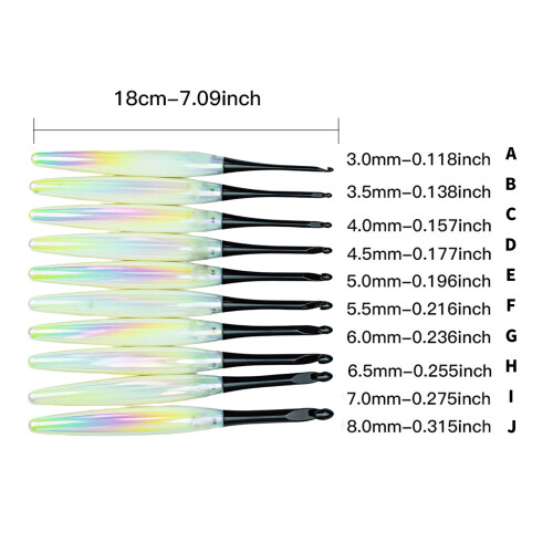 Aluminium Crochet Hook with Ergonomic Acrylic Handle for-4.5mm 1