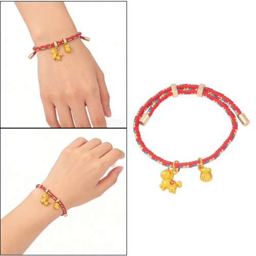 Bracelet tissé polyvalent avec breloque cheval, idéal pour-3 1