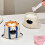 Unique Dog Themed Ceramic Cup With Smooth Smooth-Striped Powder 7