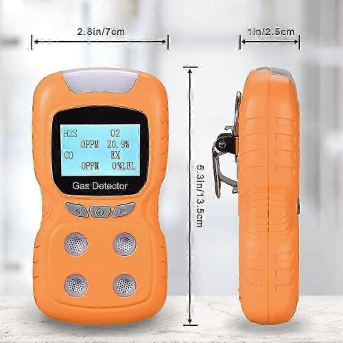 Portable Multi-functional Rechargeable 4 in 1 Gas Meter Tester Analyzer with Digital Display Voice S 2