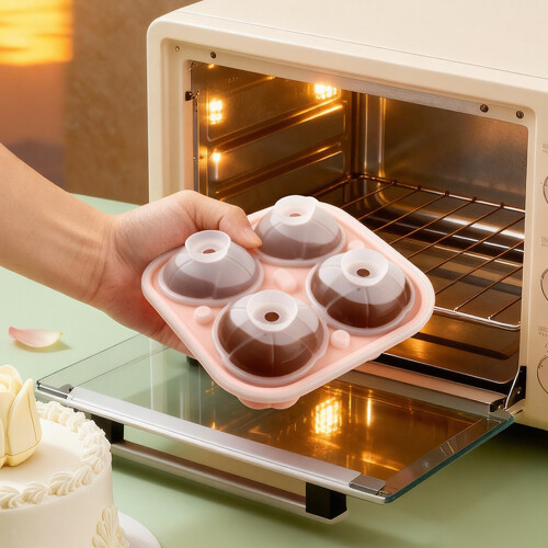 Easyly Release Tulips Shape Ice Cubes Tray Silicones for-Pink 2