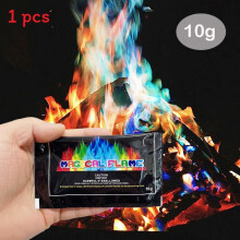 (10g)Fiamma Magic Fire Color Polvere per Spettacolo Fuoco e Spiaggia Falò Divertente Sicuro per Bambini e Adulti