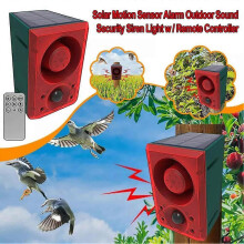 Solar Alarm Remote Control Alarm Light Repeller Wild Boar Alarm Detector Guard Farm Orchard Warehouse