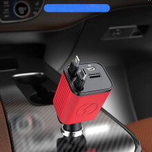 Chargeur de voiture en silicone à charge ultra-rapide avec affichage numérique, pliable et 4 en 1, compatible avec la charge rapide Hua