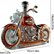 325 ml glass motorsykkel whisky dispenser, unik gave til whiskyelskere, klart glassdesign