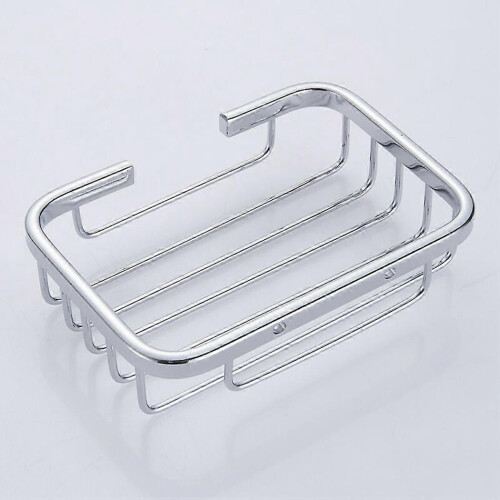 Silver Stainless Steel Soap Holder Dish Bathroom Wall Mounted Storage Rack Home 1