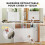 Cancelletto per cani retrattile, largo 149 cm, con chiusura automatica - bianco 6