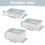 1-Layer Plastic Deviled Egg Carrier Tray with Lid, Fridge Stackable & Portable, Clear Storage Platter for Party, Picnic, Travel 3