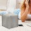 Tissue Box Cover Holder Square Pu Leather Facial Tissue Box -camel 3