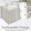 Tissue Box Cover Holder Square Pu Leather Facial Tissue Box -camel 4