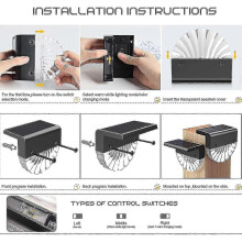Solar Powered Led Outdoor Wall Light,4 Pack Pathway Lights,solar Color Changing Led Garden Fence Light,walk-in Wall Garden Pathway Lights