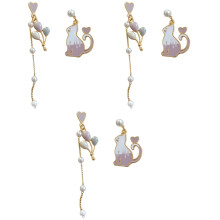 3Pièces Boucles D'oreilles Chat Rose Mode Femme Élégante