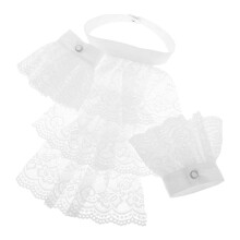 1Ensemble Accessoire Col Manchettes Blancs Vintage Chic En Dentelle