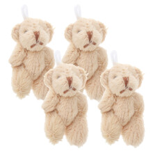 8Pièces Mini Ours Peluche Khaki Décor Suspendu Pour Maison