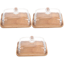 3Pièces Présentoir À Gâteaux Couvercle Transparent