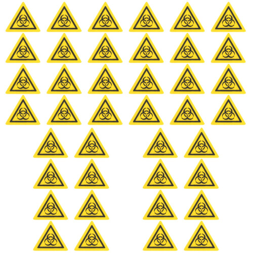 40Pièces Marqueurs Danger Jaunes Pièce Sécurisée