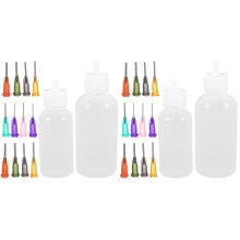 2Sets Nadelflasche Für Ton, Squeeze Flasche, Kunststoff Bunt