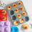 (Grey) 12 Holes Silicone For Baking 3D Bakeware Chocolate Round Sphere Mold Cupcake Pan Cake DIY Muffin Kitchen Tool 2